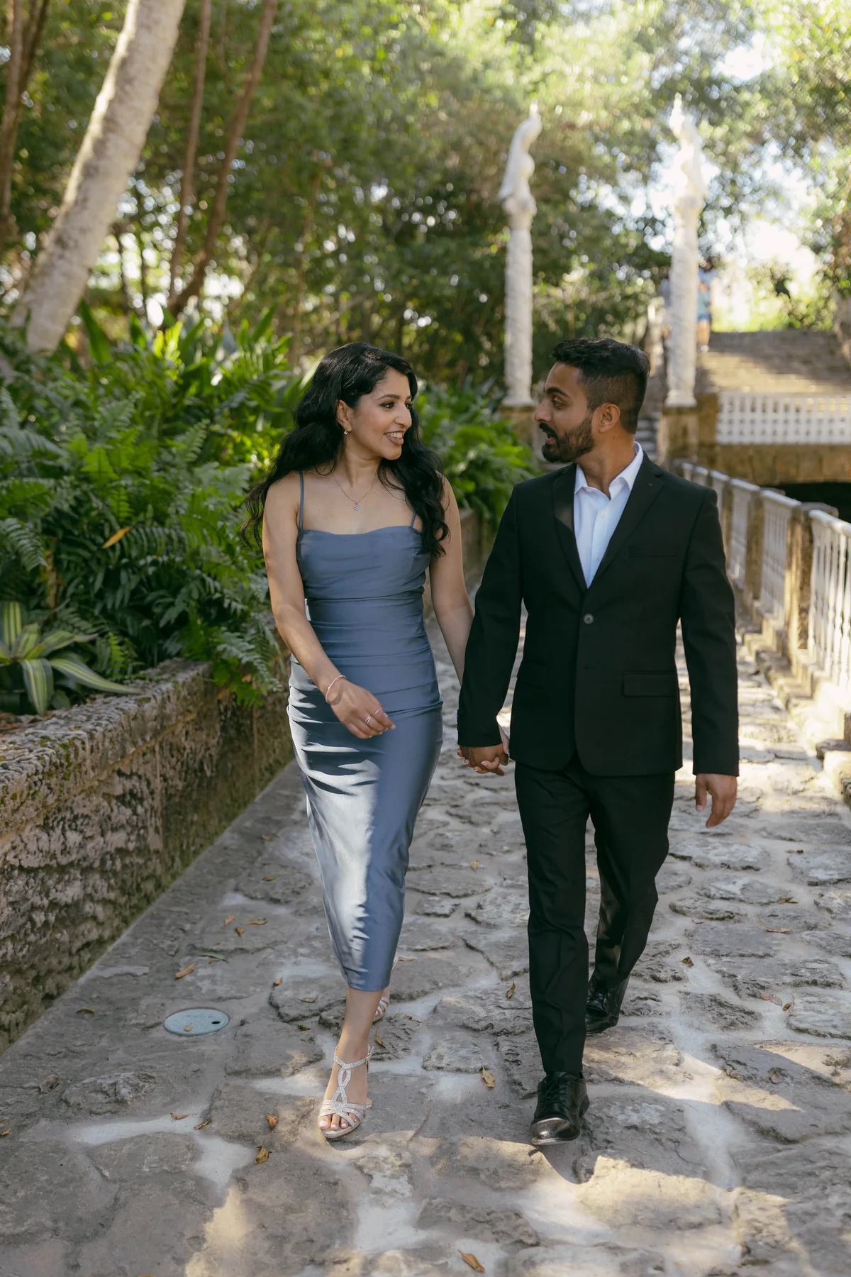 Justin and Angel walking together