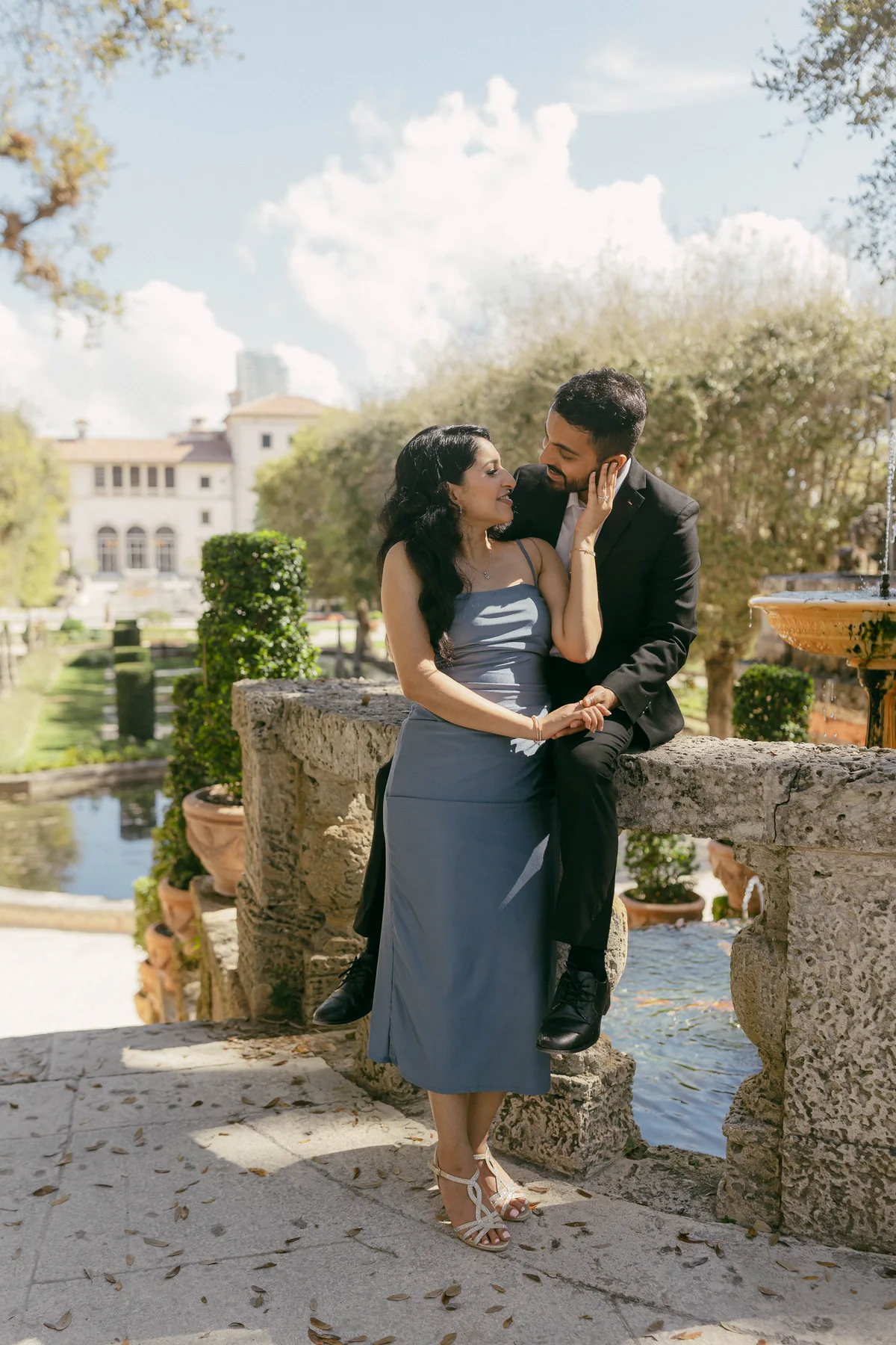 Justin and Angel embracing