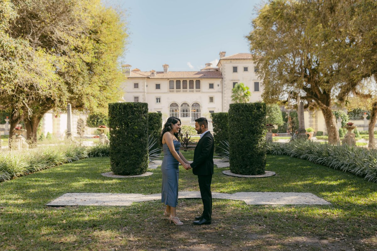 Justin and Angel at Vizcaya Museum Gardens